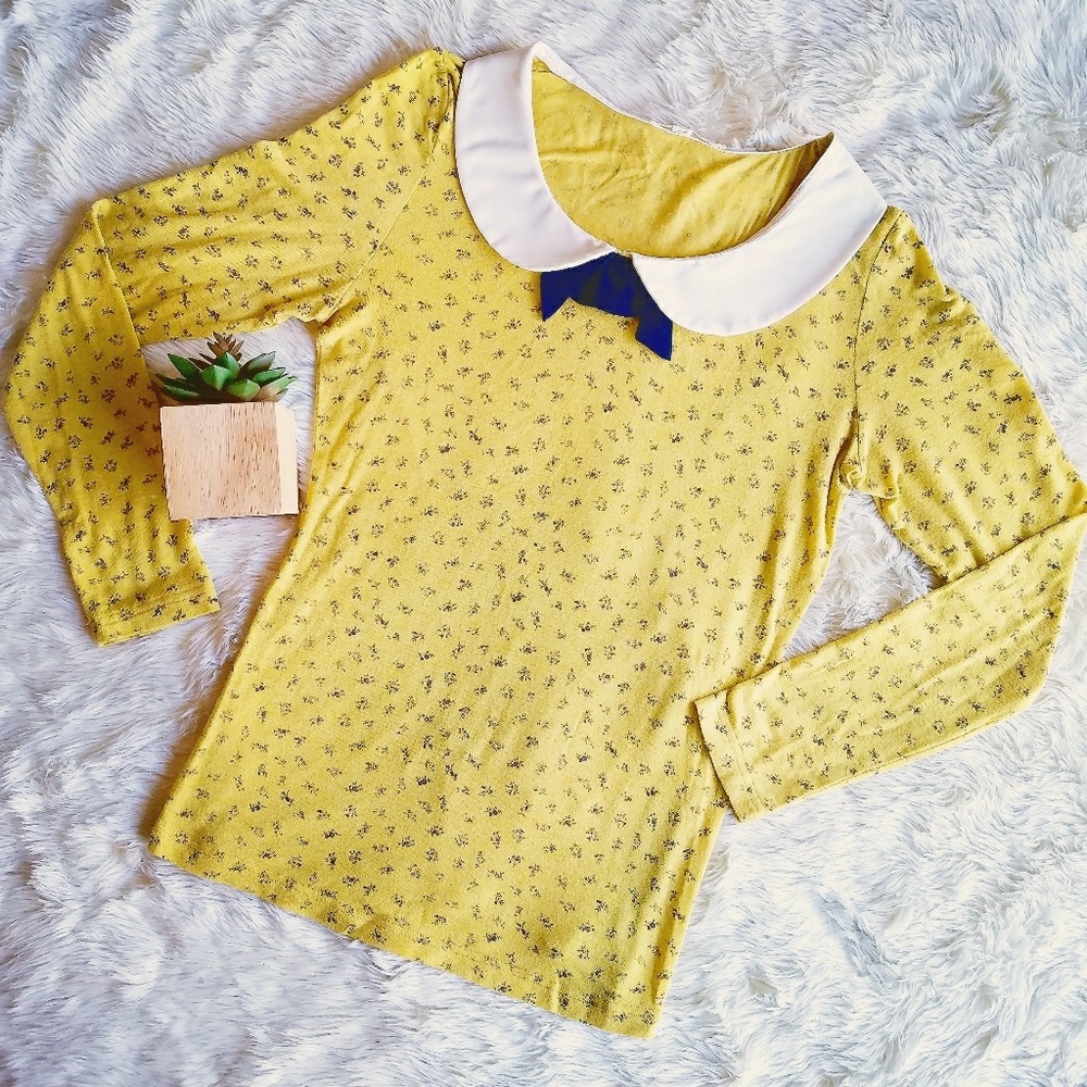 Modcloth Anthropogie Peter Pan Collar Top